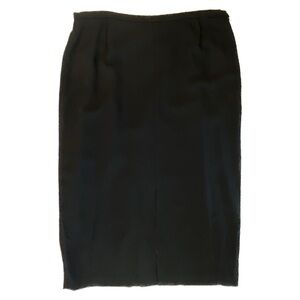 NEW — Karen Scott Black Midi Pencil Skirt Fully Lined w/Back Slit Size 18 Petite